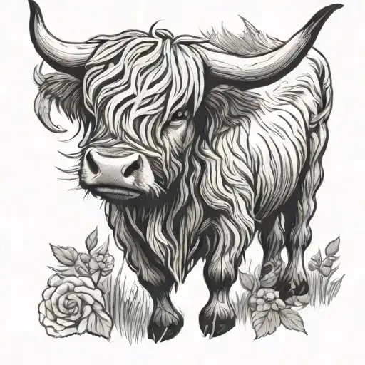 Scottish Theme Highland Cow