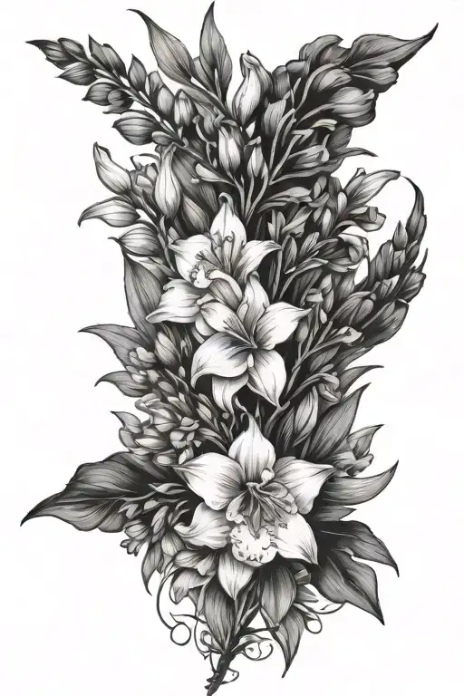 Hawthorn And Gladiolus Flower Bouquet