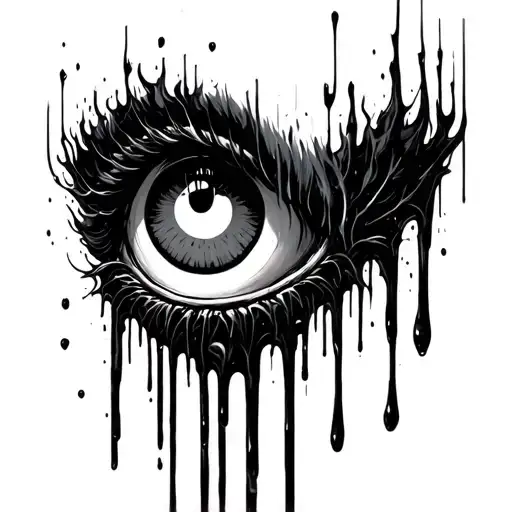 Creepy Eyes Dripping With Black Void Matter