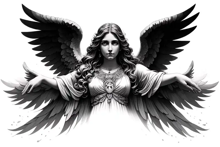 Gates Of Heaven And Female Angel