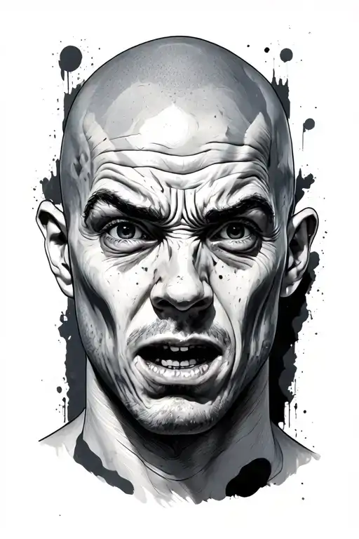 Faces Showing Emotions Like Enjoying Angrying Thinking But Faces Look The Same A Man With No Hair