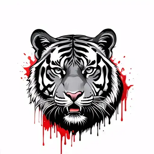 Tiger With Blood