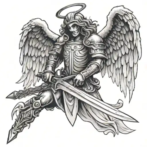 Angel Of Death With Sword