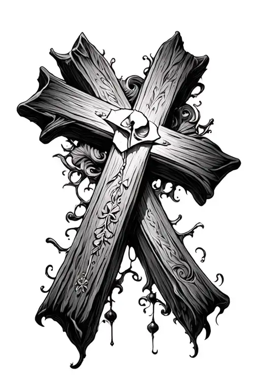 A Cross That Represents My Dead Freind Llu