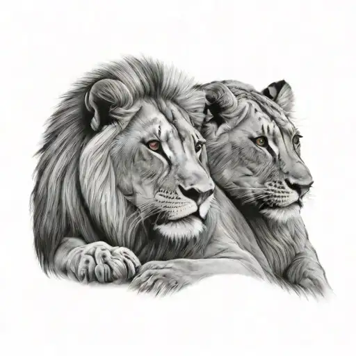 Lion Lioness Lioness Baby