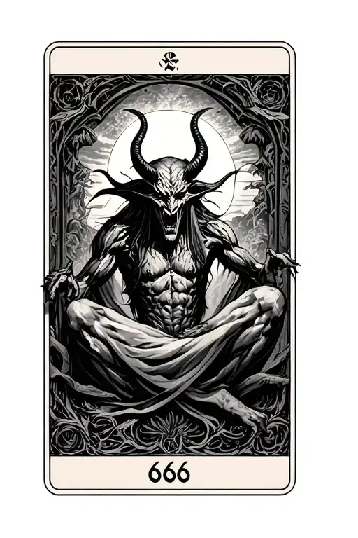 Tarot Card Devil 666