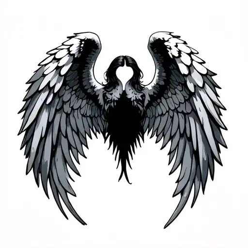 Back Tattoo Wings Spread Wide