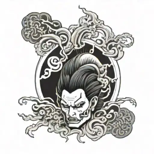 Japanese Horror Patch Work Arm Sleeve