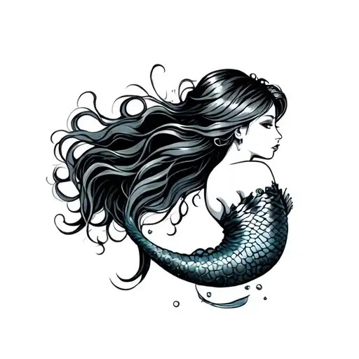 Mermaid With 3C Hair