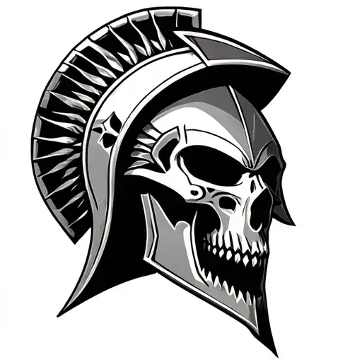 Spartan Warrior Skulls Tribal