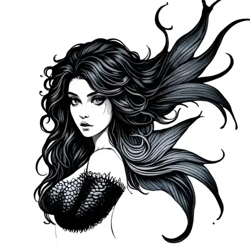 Black Mermaid With 3C Hair