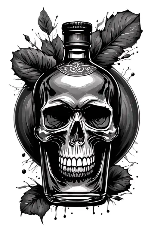 Skull Liquor Bottle