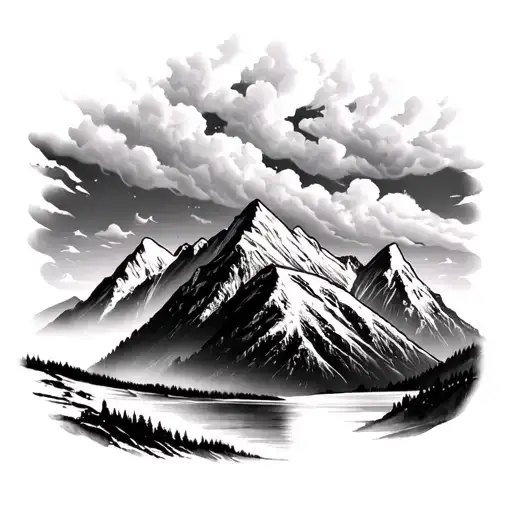 Alaska Mountains Scene