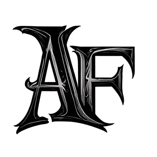 Letters A And F Merged Together
