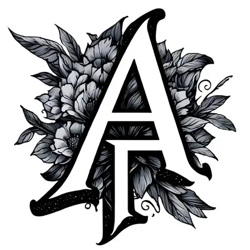 Letters A And F Merged Together