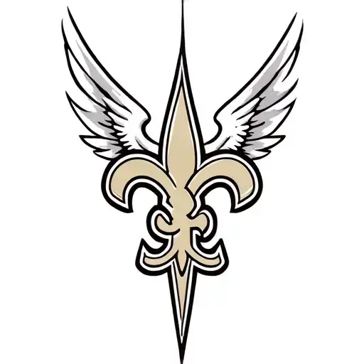 New Orleans Saints Logo Surrounded By Wings