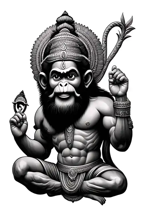 Modern Hanuman Ji More Monkey Less God Holding