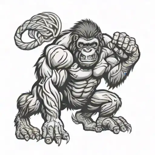 Muscle And Furious Gorilla