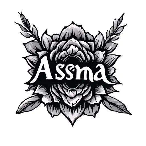 Small Tattoo Design With Hidden Asma Name