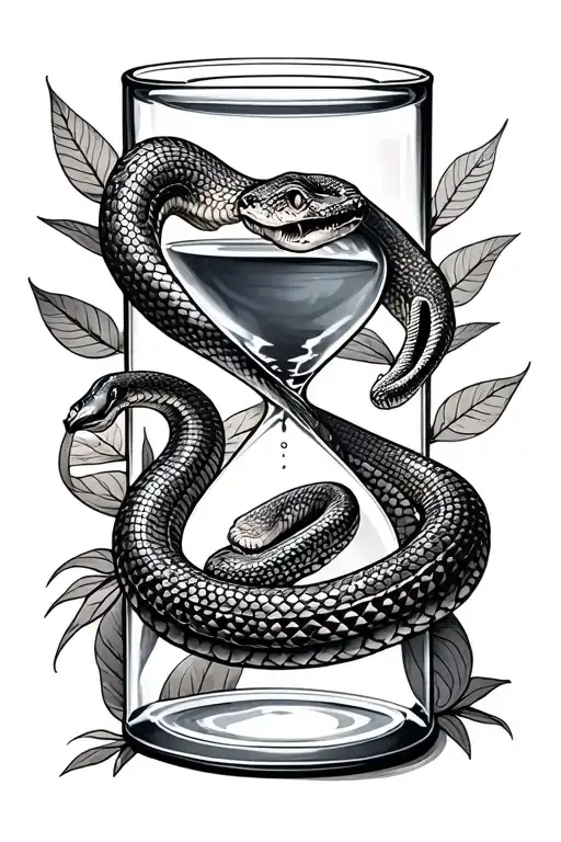 Hour Glass And Snake Realism Patchwork