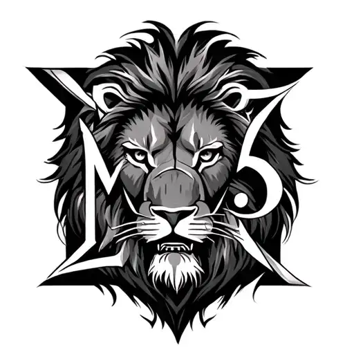 Create A Tattoo Design Using Letters Mc5 Inspired By A Lion