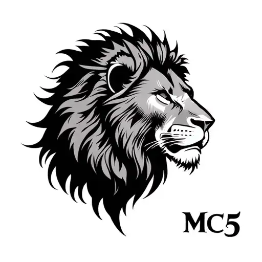 Create A Tattoo Design Using Letters Mc5 Inspired By A Lion Make Mc5 Very Visible