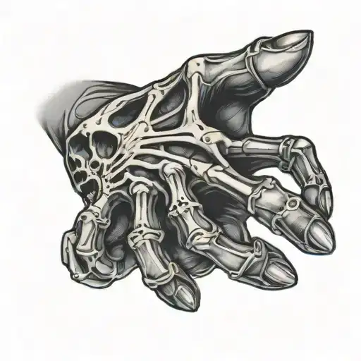Joler Hand Tatto With Skeleton Hand
