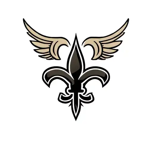 New Orleans Saints Logo Integrated With Heart And Wings