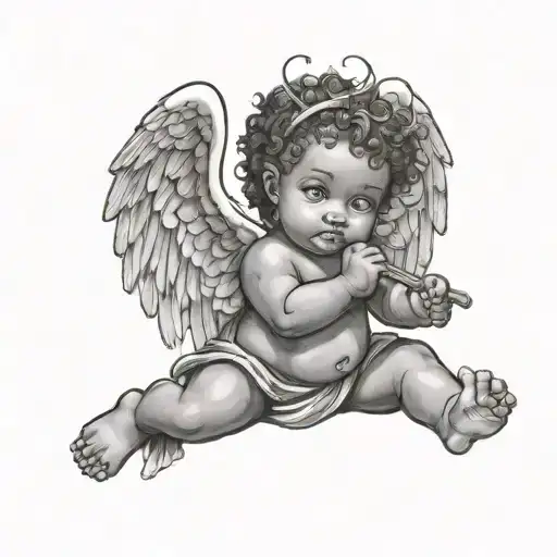 African American Cherub Angel