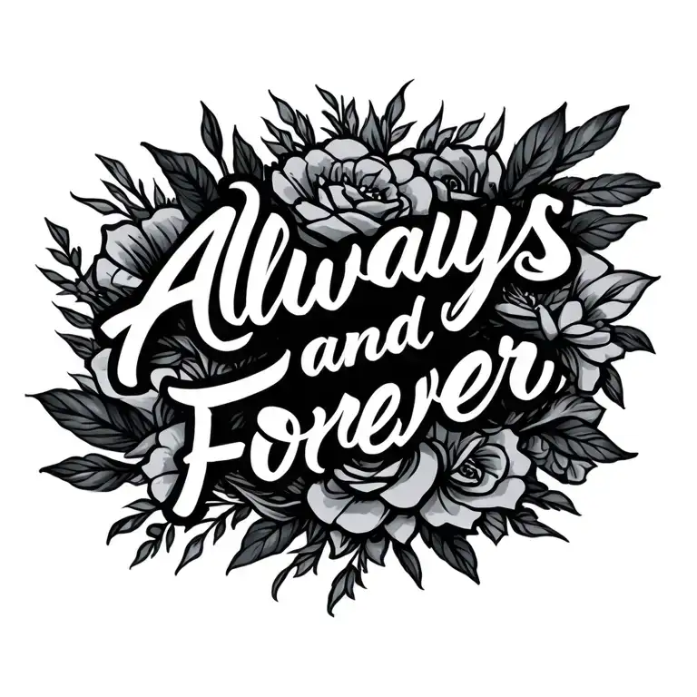 Always And Forever Written In Script
