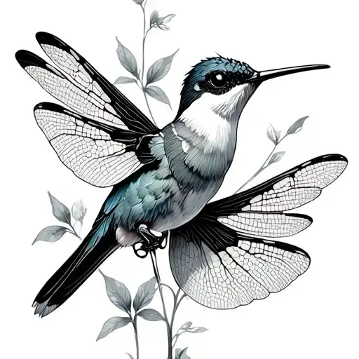 Hummingbird And Dragonfly Wings Creature
