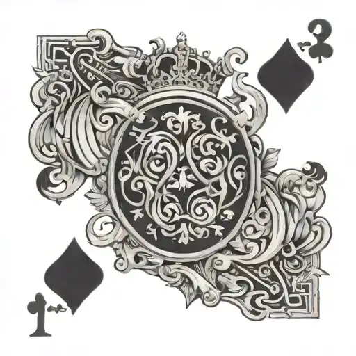 King And Queen Number 13 Playing Card