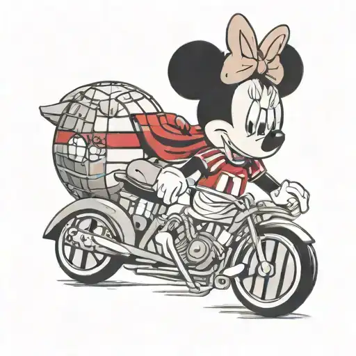 Minnie With Milan Ac Milan Jersey