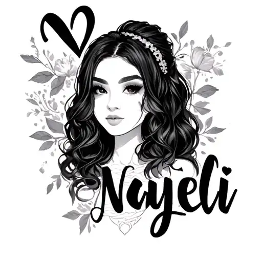 Nayeli In A Cute Font With A Heart