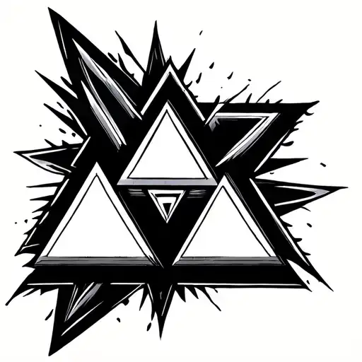 Triangles In An Emo Dark Style Style