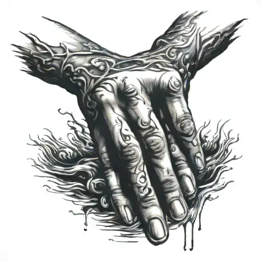 Helping Hand Drowning Second Hand Trying