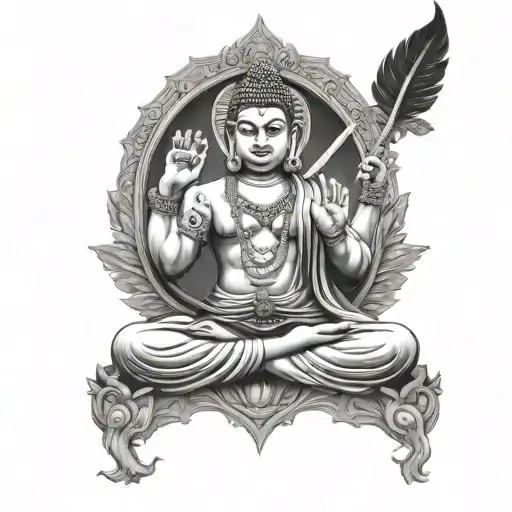 Buddha Bull Feather Kaal Bhairav God One Man Army