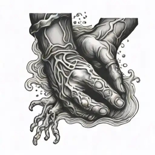 Helping Hand Drowning Second Hand Saving