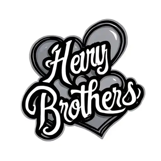 Small Hearts Around Brothers Name