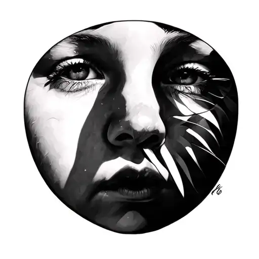 Baby Face And Her Name Tattoo Abstract