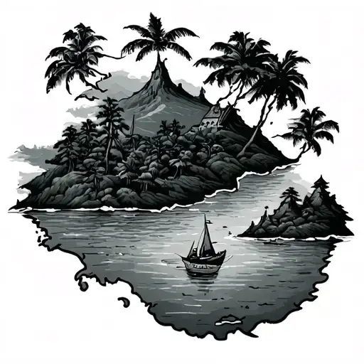 Old Timey Map Islands