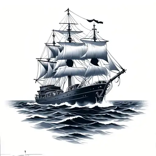 Nautical Navy Ship