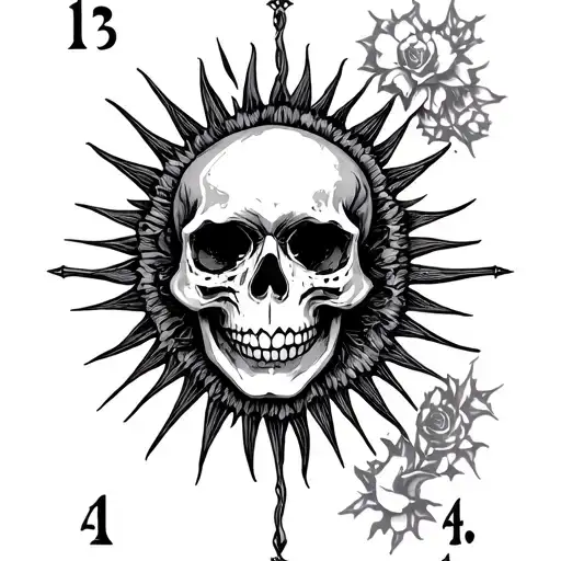 Sun Skull Tarot Style