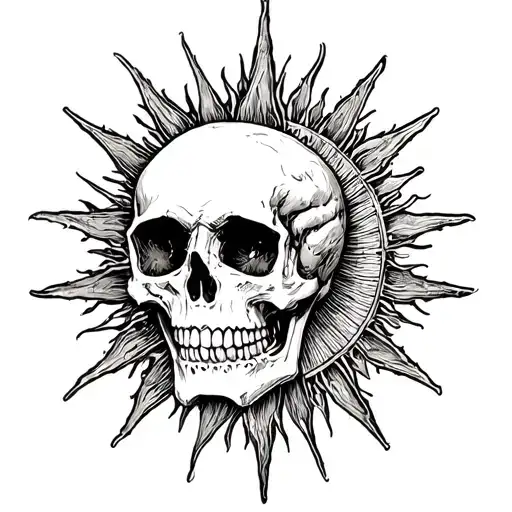 Sun Skull Tarot Style