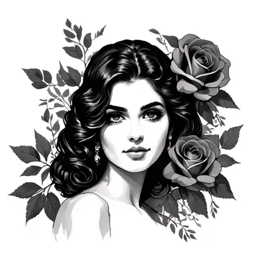 Maria Concepcion With Roses