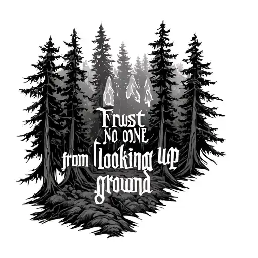 Trust No One Forest Looking Up From Ground