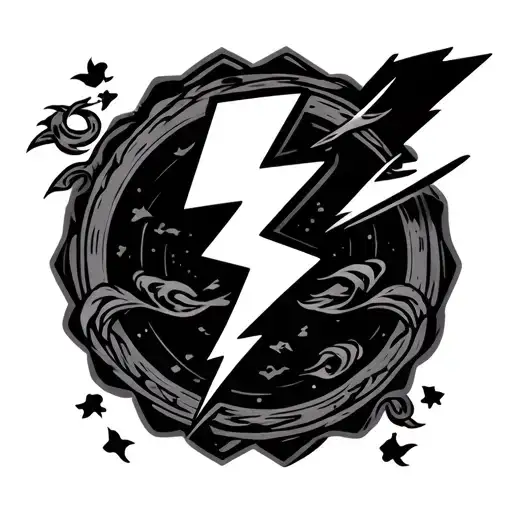 House Seal Lightning Bolt Japanese