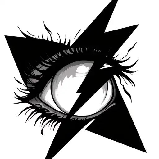 Lightning Bolt Trough A Triangle Eye
