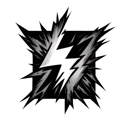 Lightning Bolt Trough A Triangle Shape