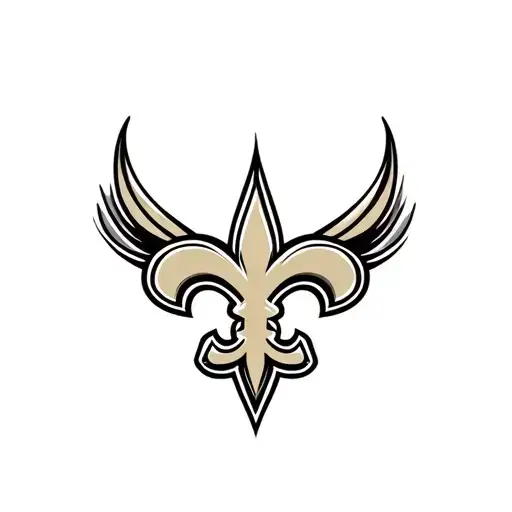 New Orleans Saints Logo Incorporated With Heart